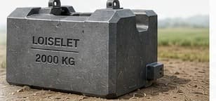 Bir tarlada 2000 kg monoblok karşı ağırlık