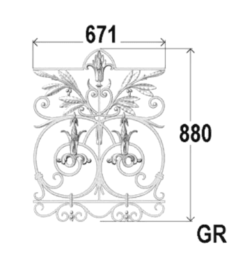 Demirden işlenmiş korkuluk