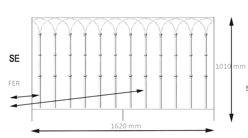 Demirden işlenmiş korkuluk