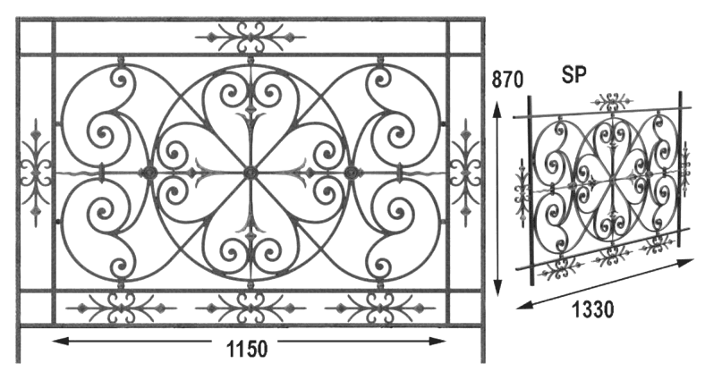 Demirden işlenmiş korkuluk