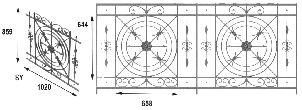 Demirden işlenmiş korkuluk