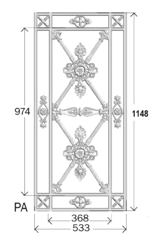 Demir döküm ızgara - Referans PA