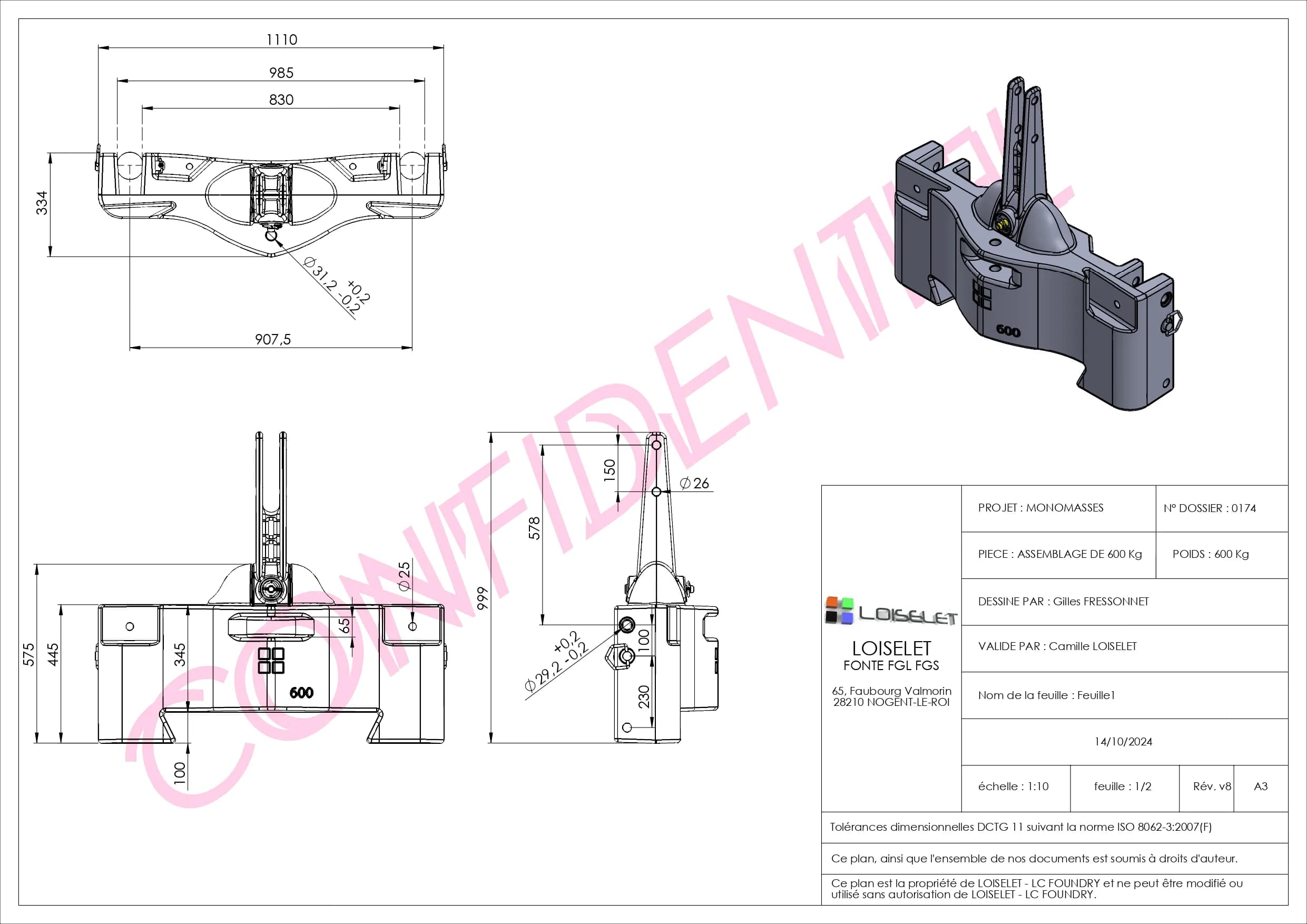 Montaj Planı - 600 kg
