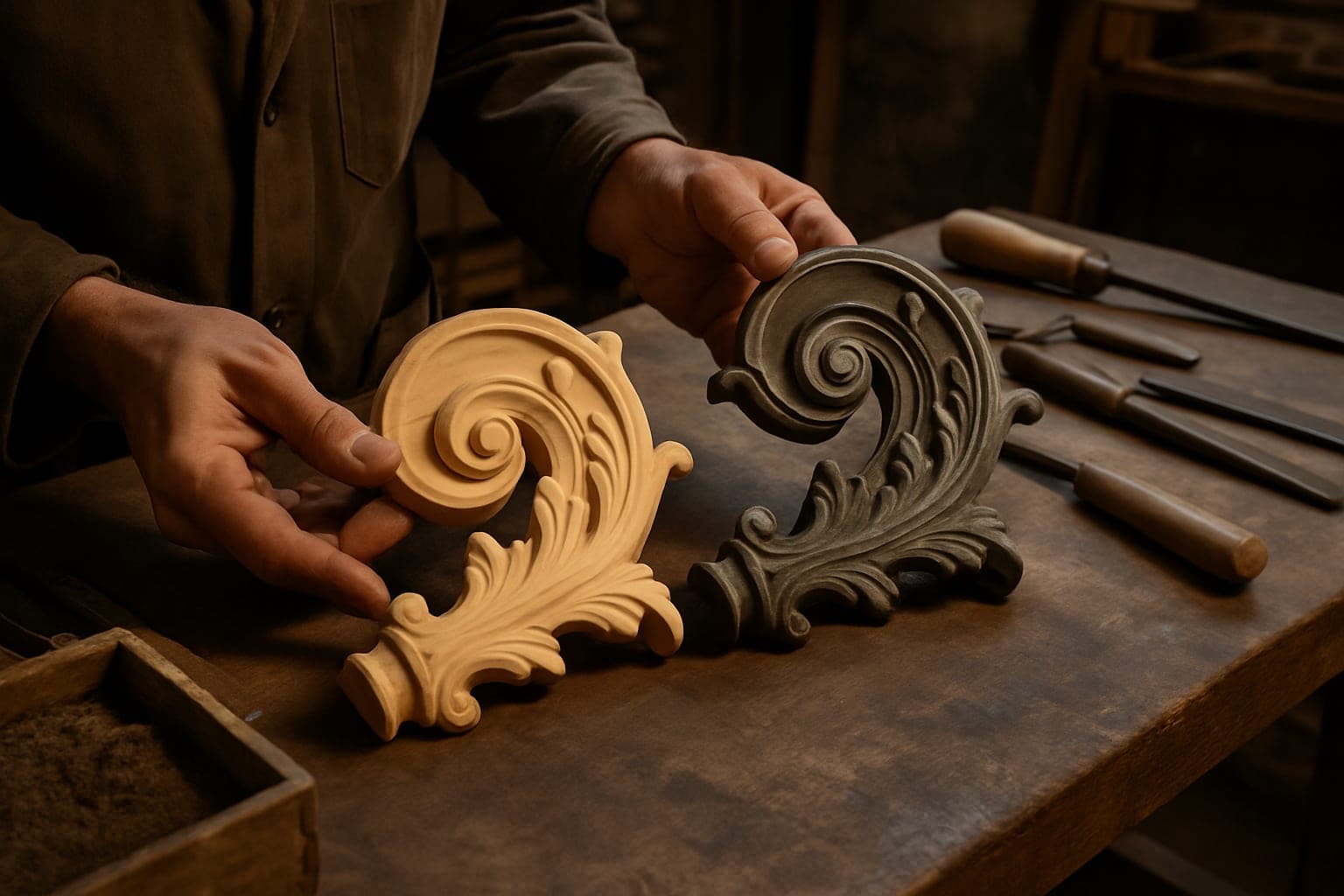 Sanat dökümhanesi korkuluğunun tıpkı basımı