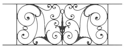 Balkon korkuluğu, dökme demir korkuluk — ref X