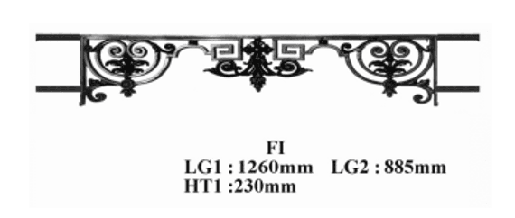 Dökme demir pencere destek çubuğu — ref FI